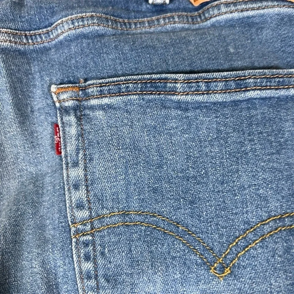Levis Jeans Mens 38x29 (Fits 36x28) Blue Medium Wash 505 Straight Leg